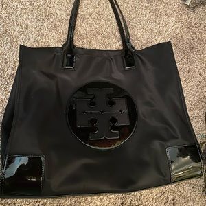 Tory Burch large black Ella tote